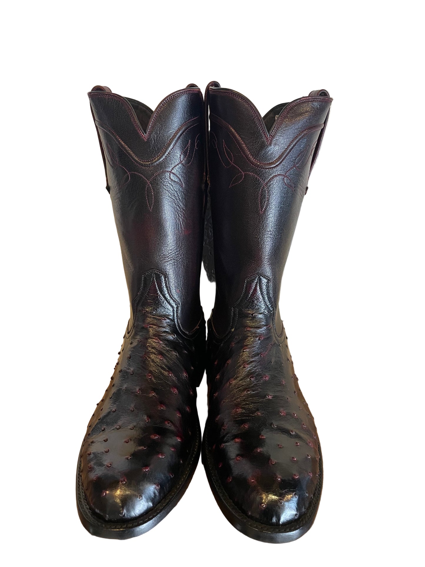 Full Quill Ostrich Roper in Black Cherry