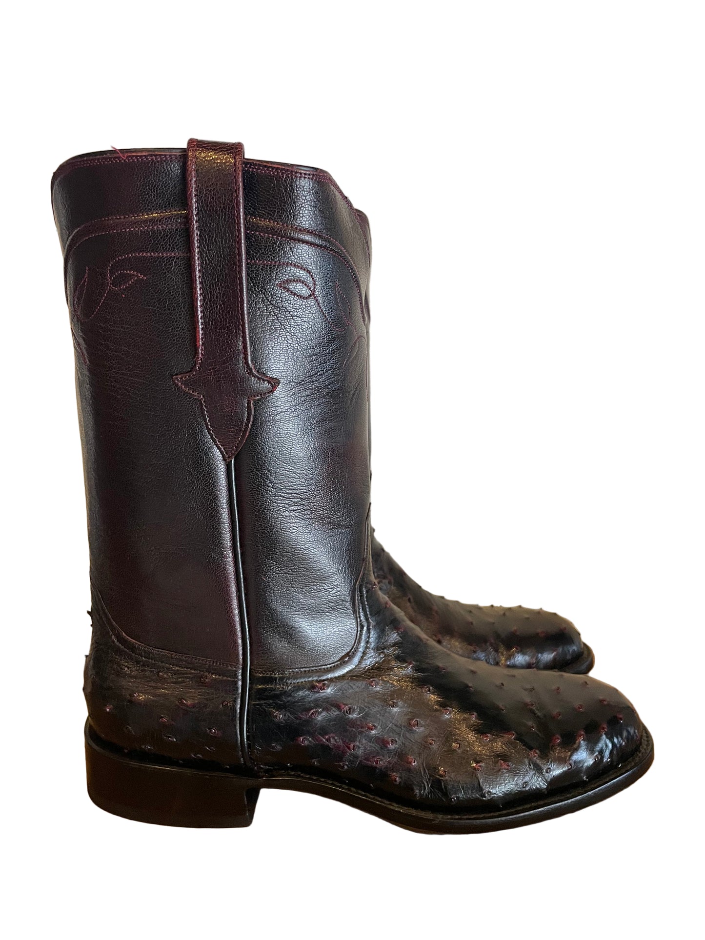 Full Quill Ostrich Roper in Black Cherry