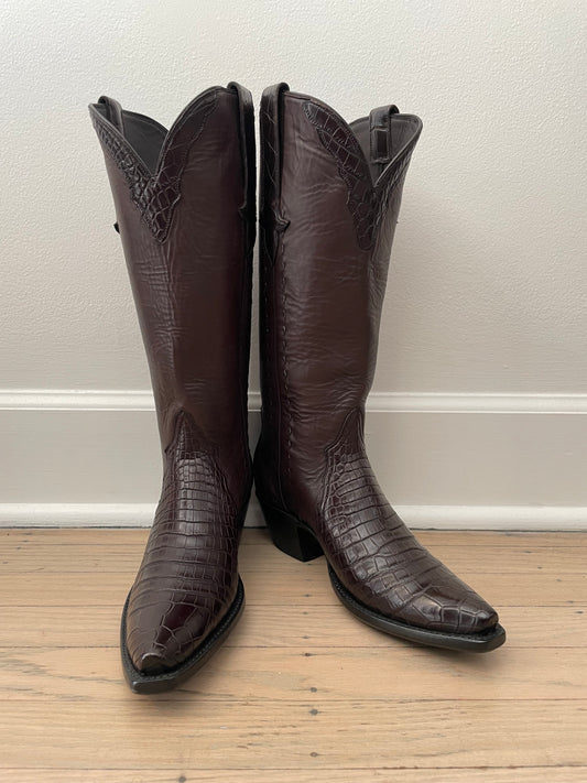 Tall Espresso Calfskin Et Espresso Crocodile ZG