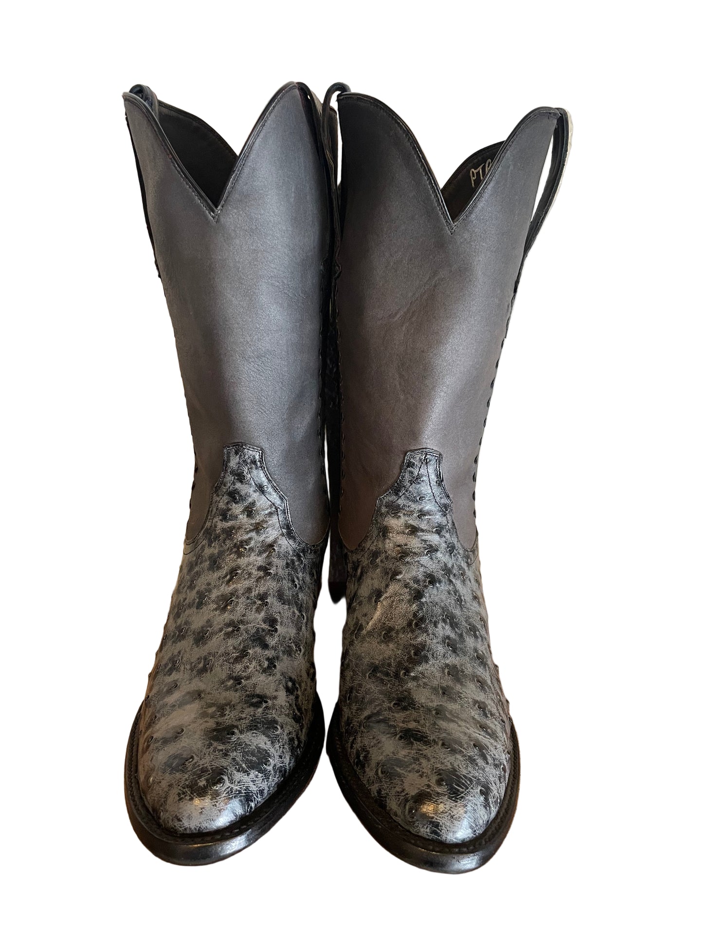 Full Quill Ostrich Western in Burnished Gray