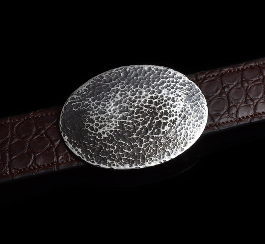 Hammered Oval Buckle