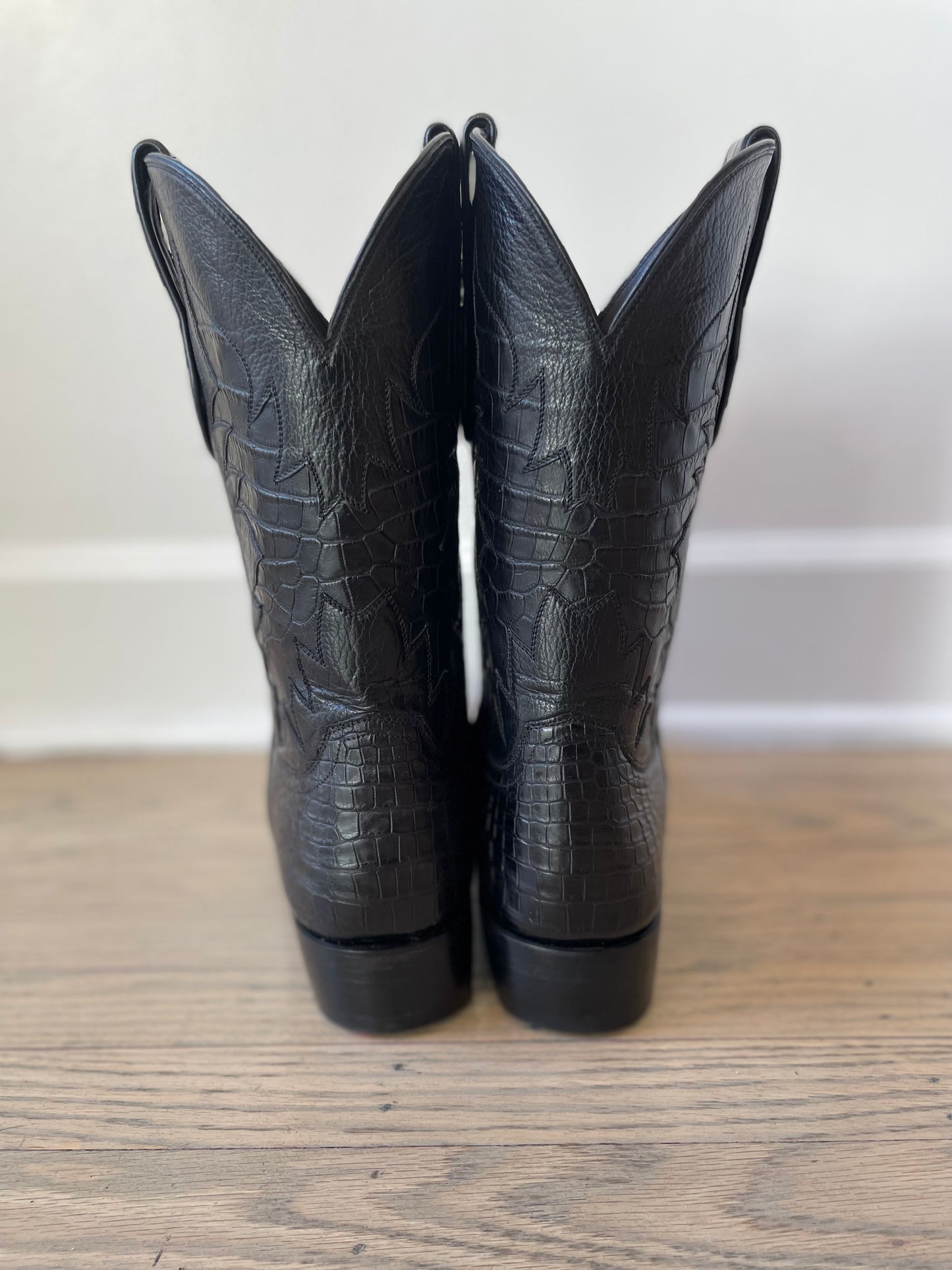 Alligator Belly Roper Inlay in Noir