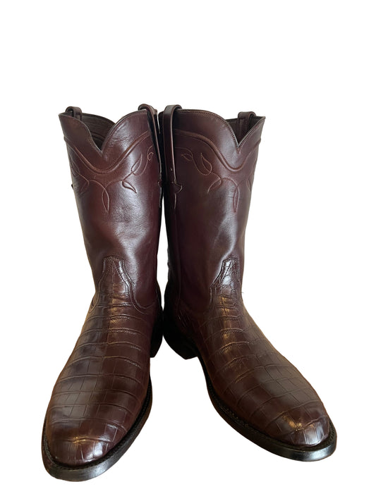 Nile Crocodile Belly Roper in Chocolate