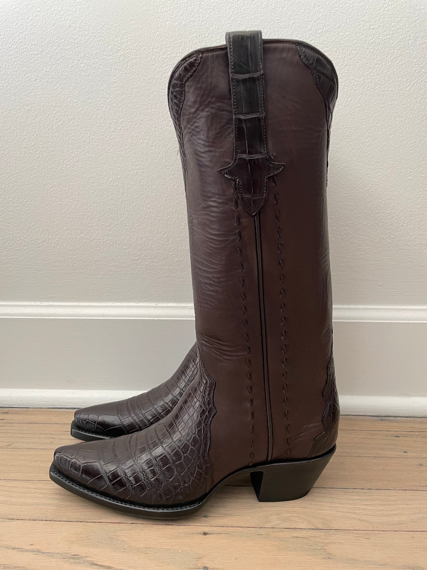 Tall Espresso Calfskin Et Espresso Crocodile ZG