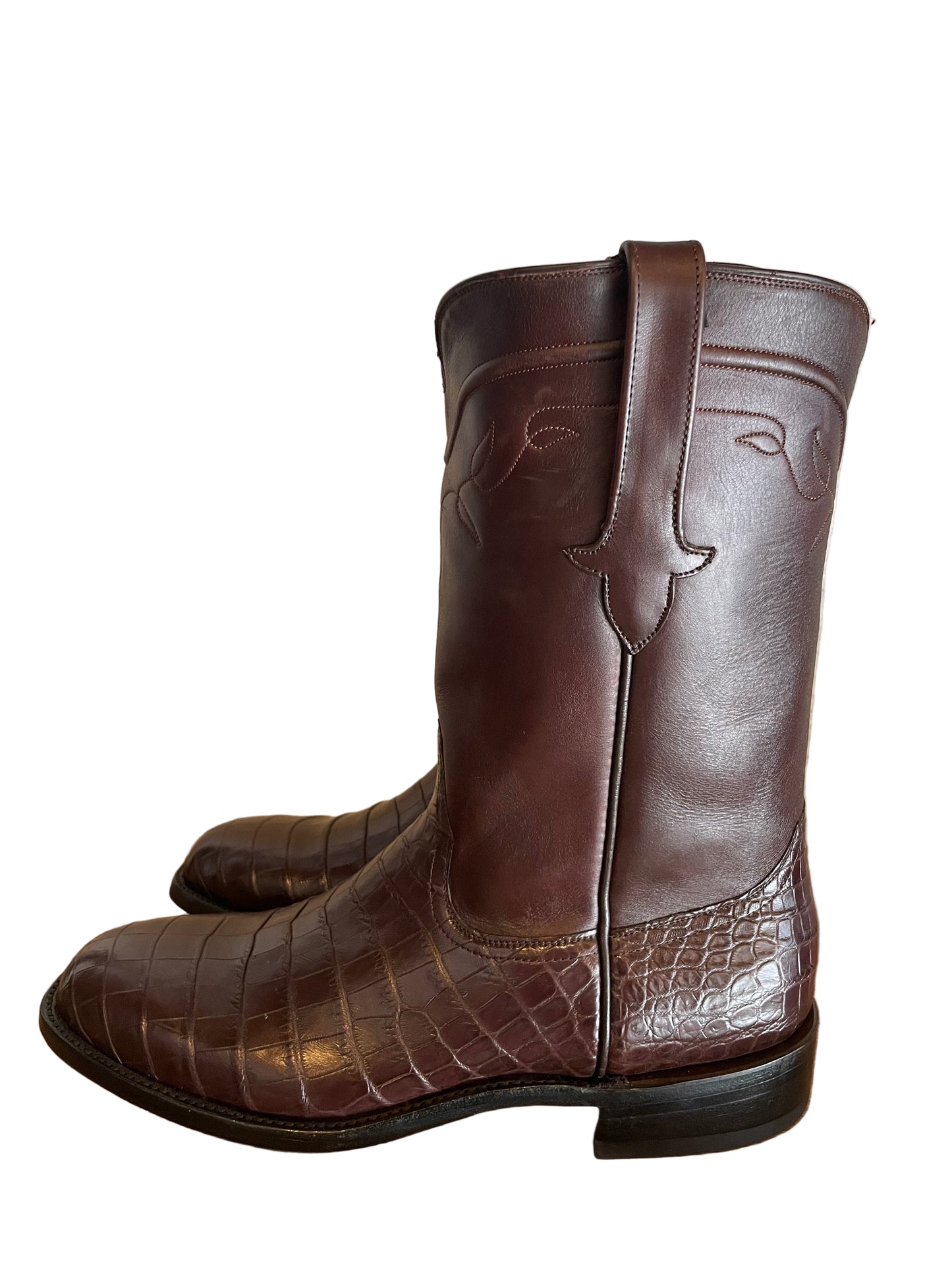 Nile Crocodile Belly Roper in Chocolate