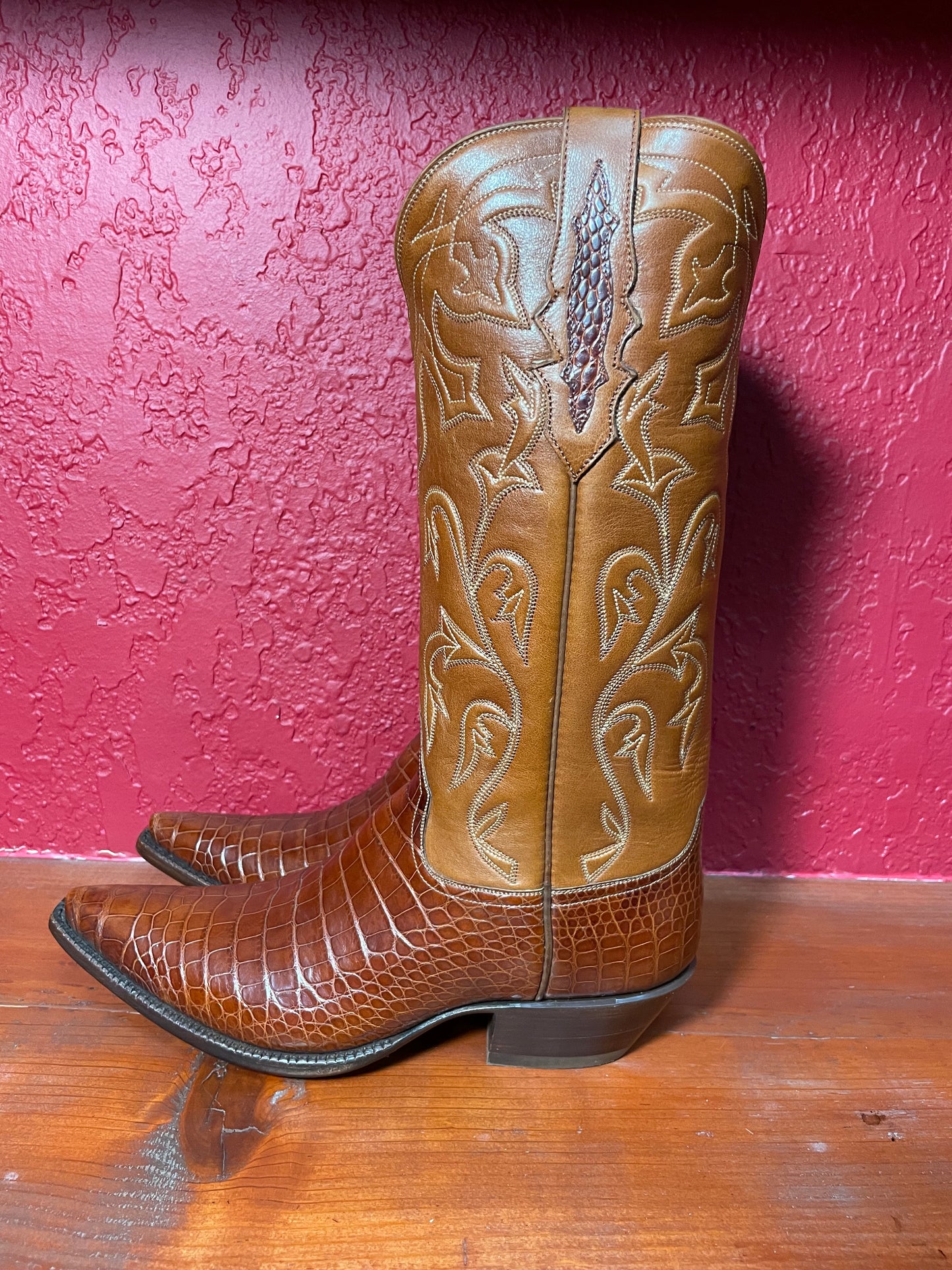 Cognac Alligator Belly Cowgirl (Vintage)