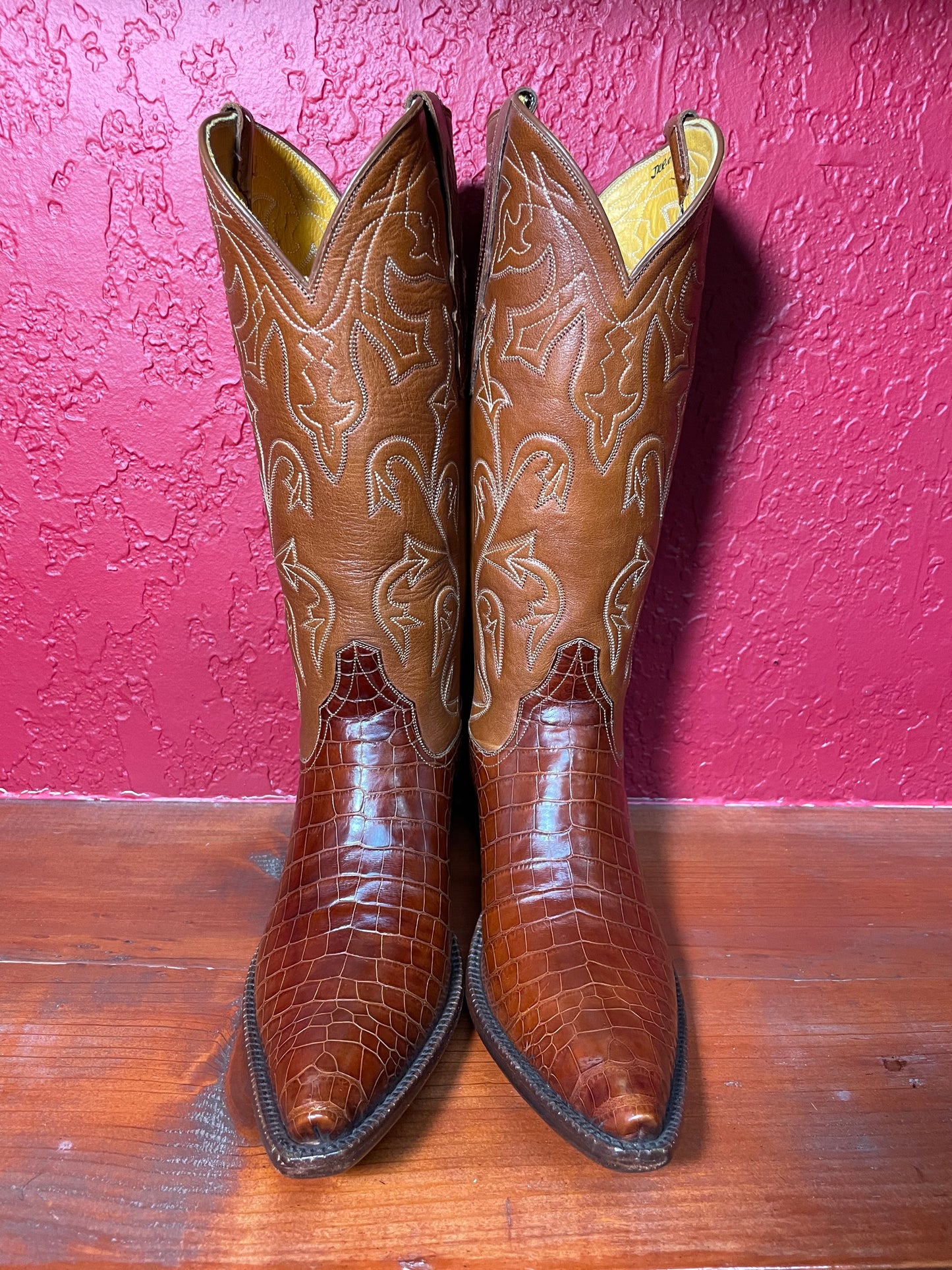 Cognac Alligator Belly Cowgirl (Vintage)