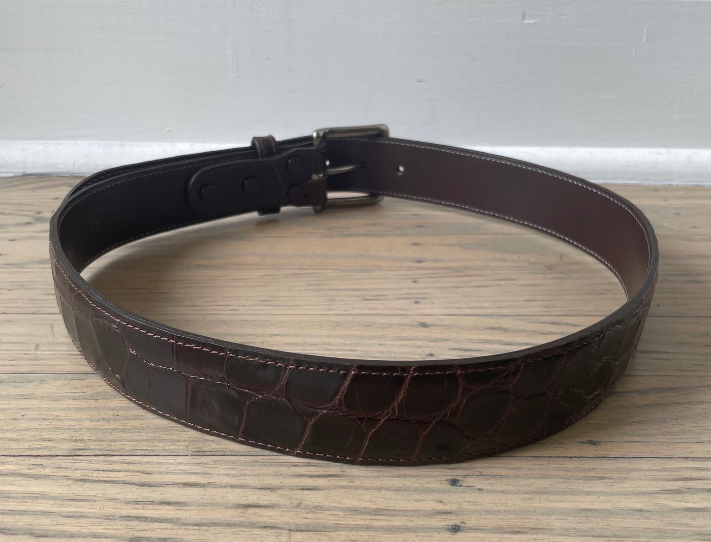 Glazed Sport Rust American Alligator Belt