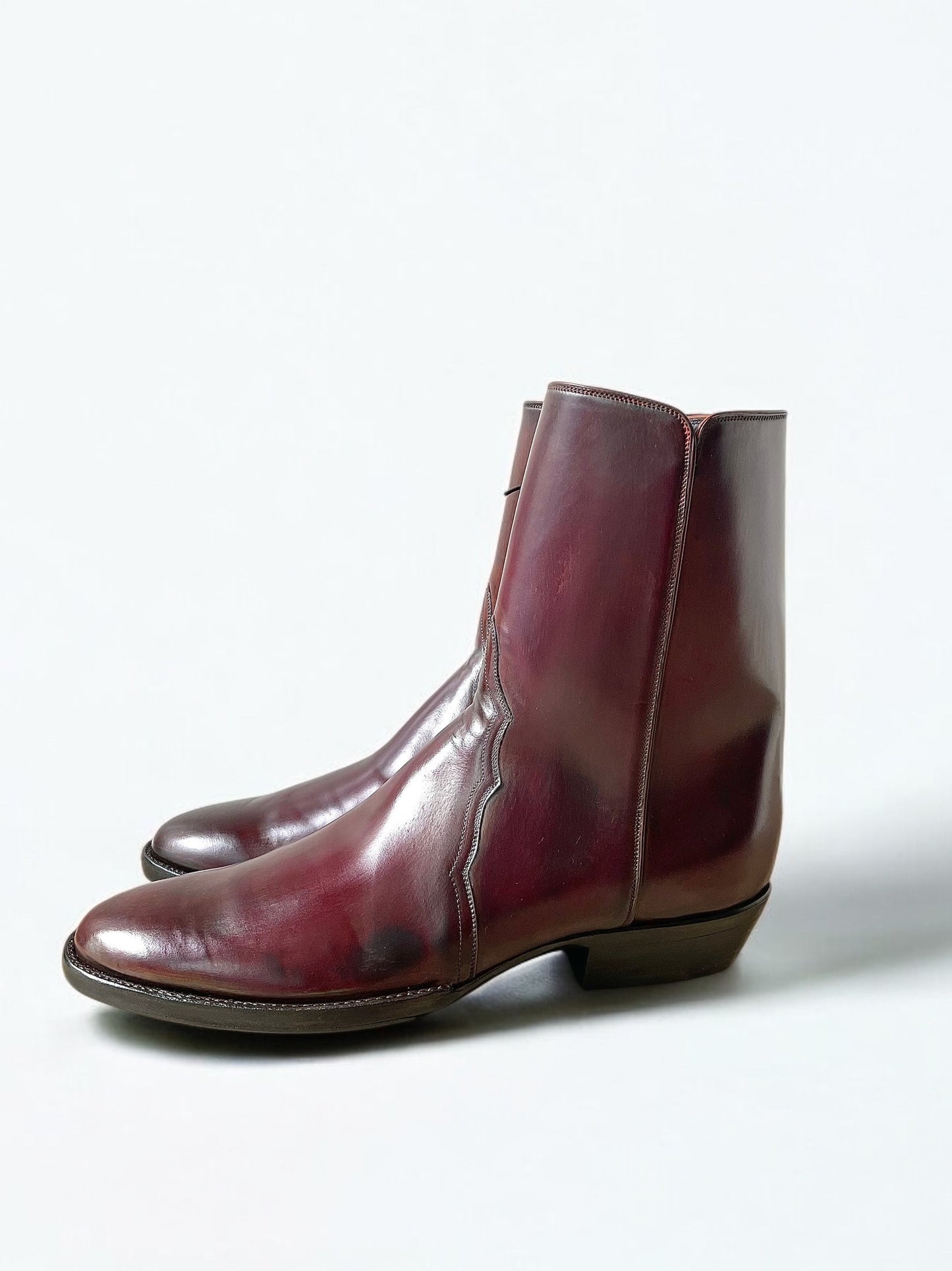 Shell Cordovan Zip in Mahogany