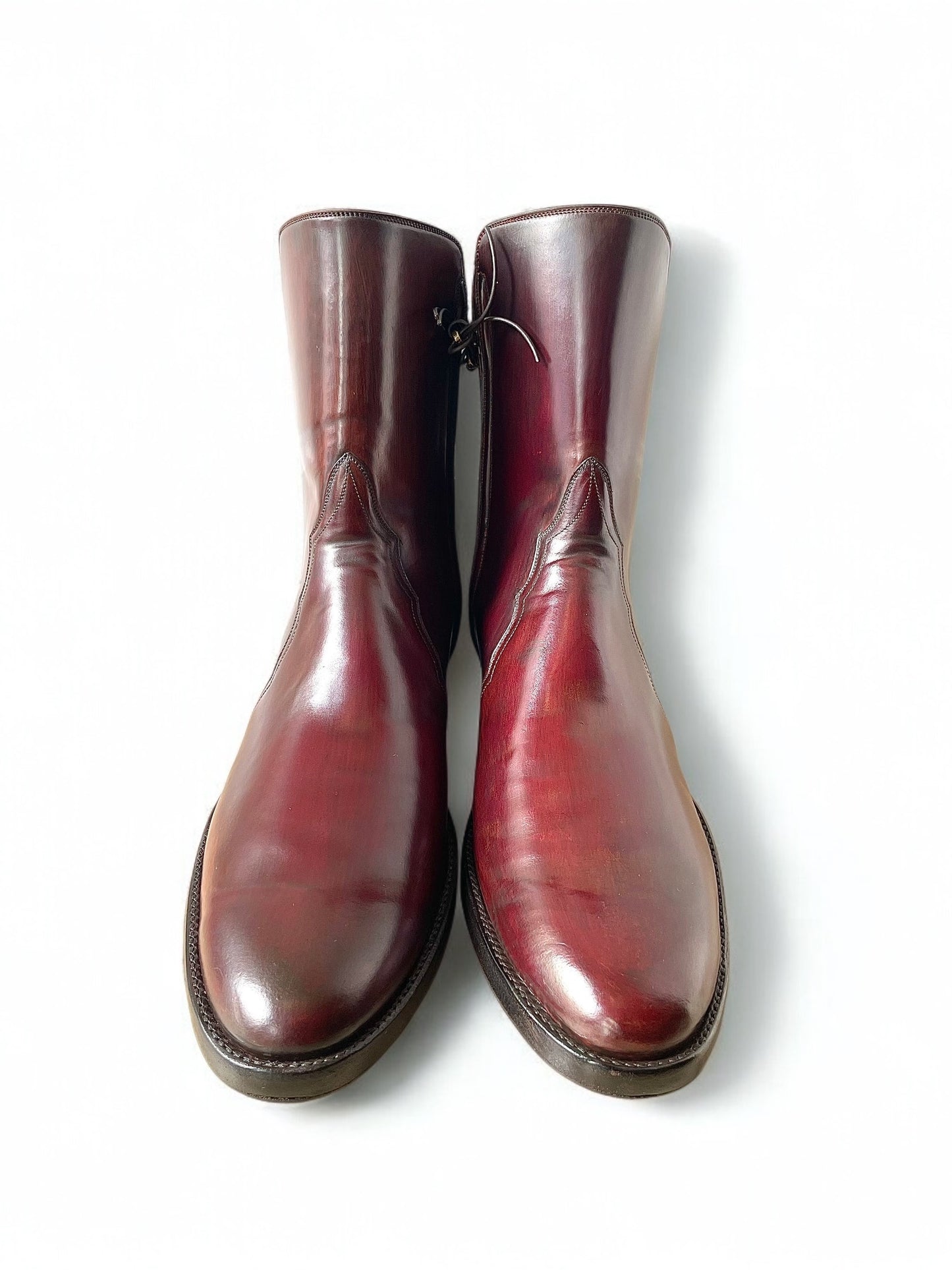 Shell Cordovan Zip in Mahogany