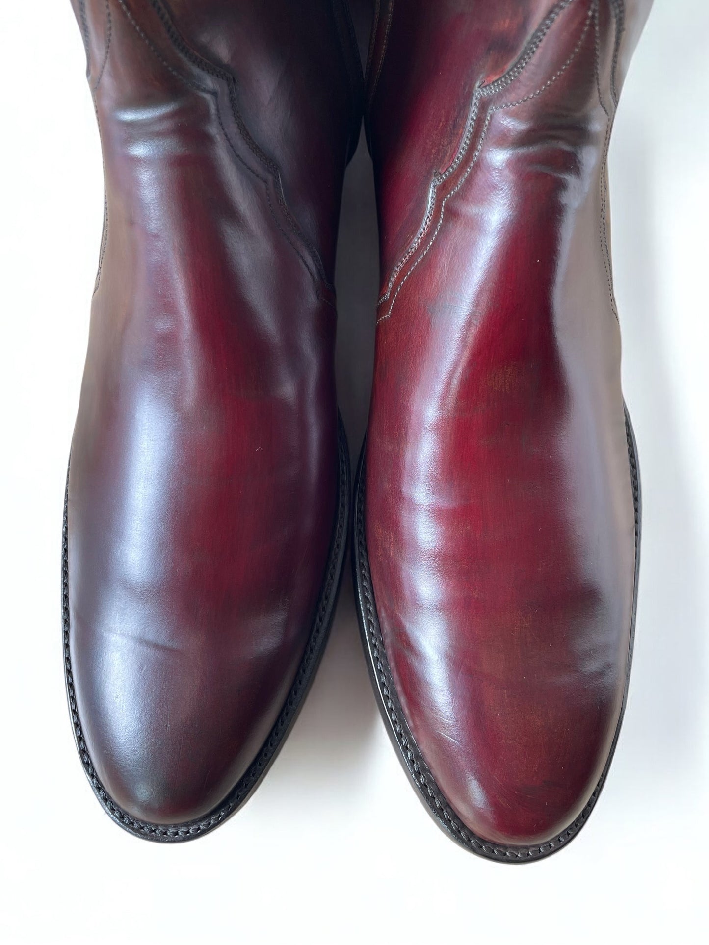 Shell Cordovan Zip in Mahogany