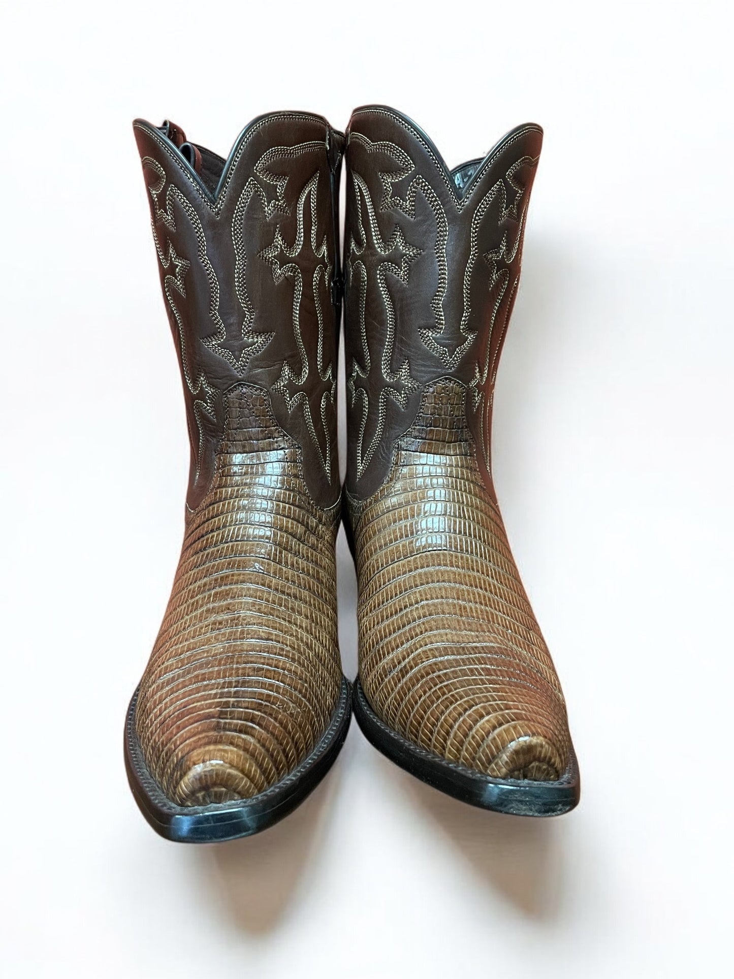 Antiqued Cafe Teju Lizard Cowgirl Boot