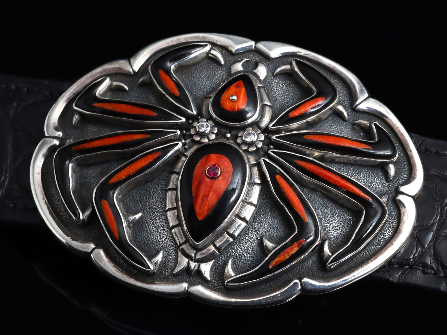 Red Spiny Oyster Spider Buckle