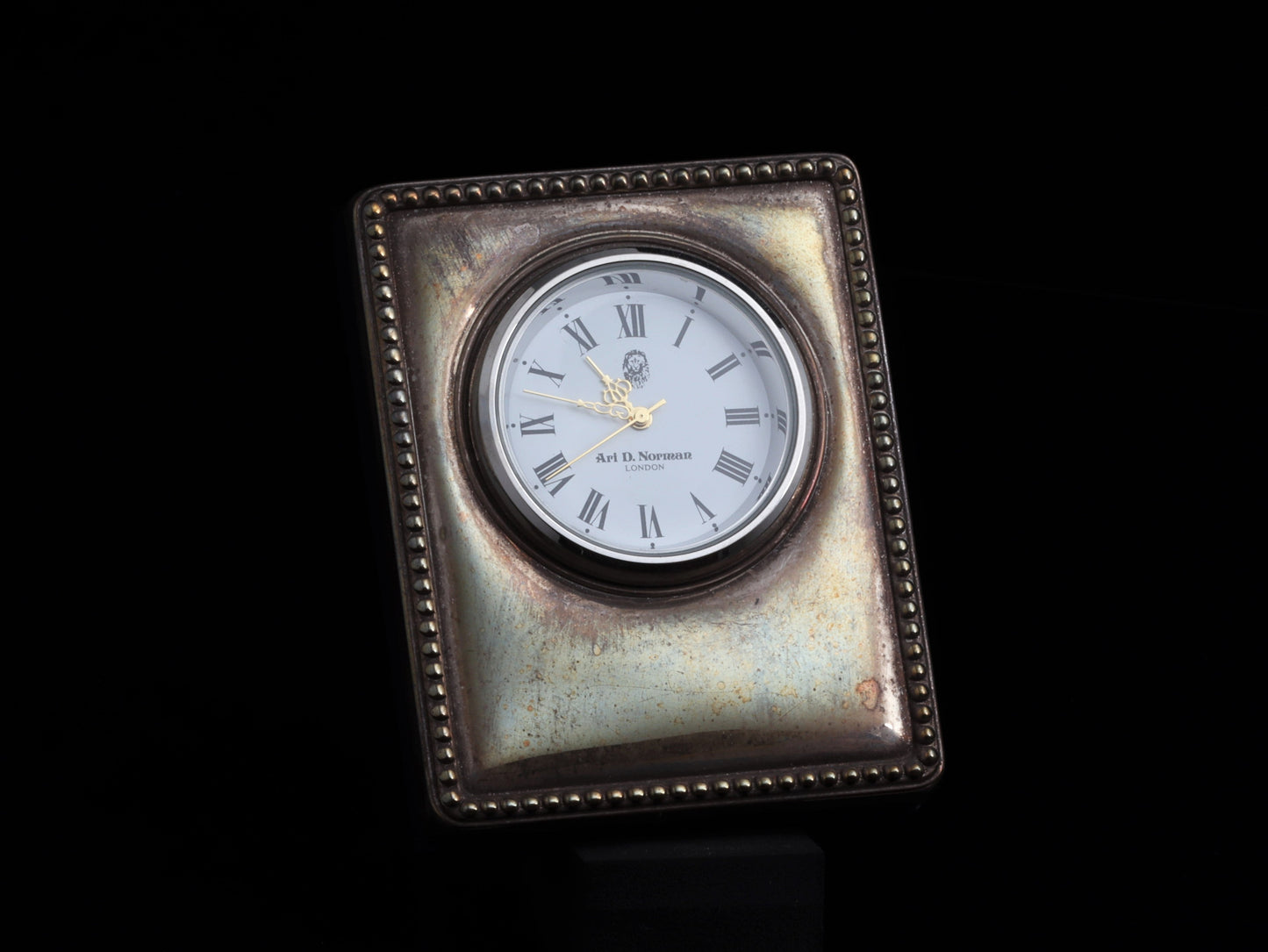 Vintage Sterling Silver Desk Clock
