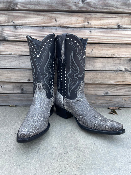 Natural Ringtail Lizard Cowboy Boot