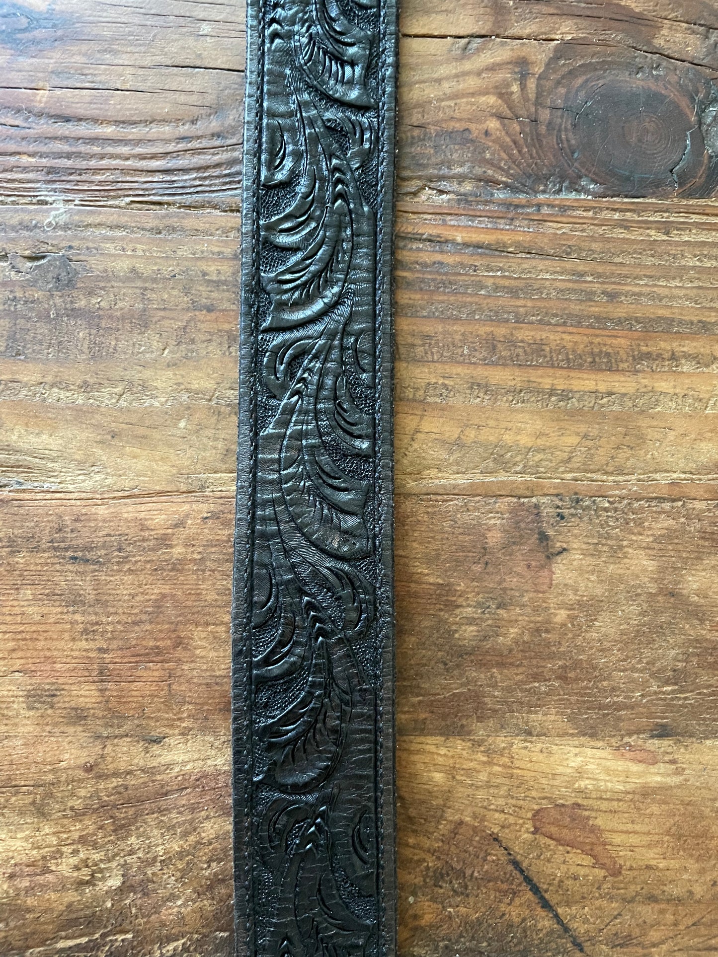 Aged Handtooled Belt