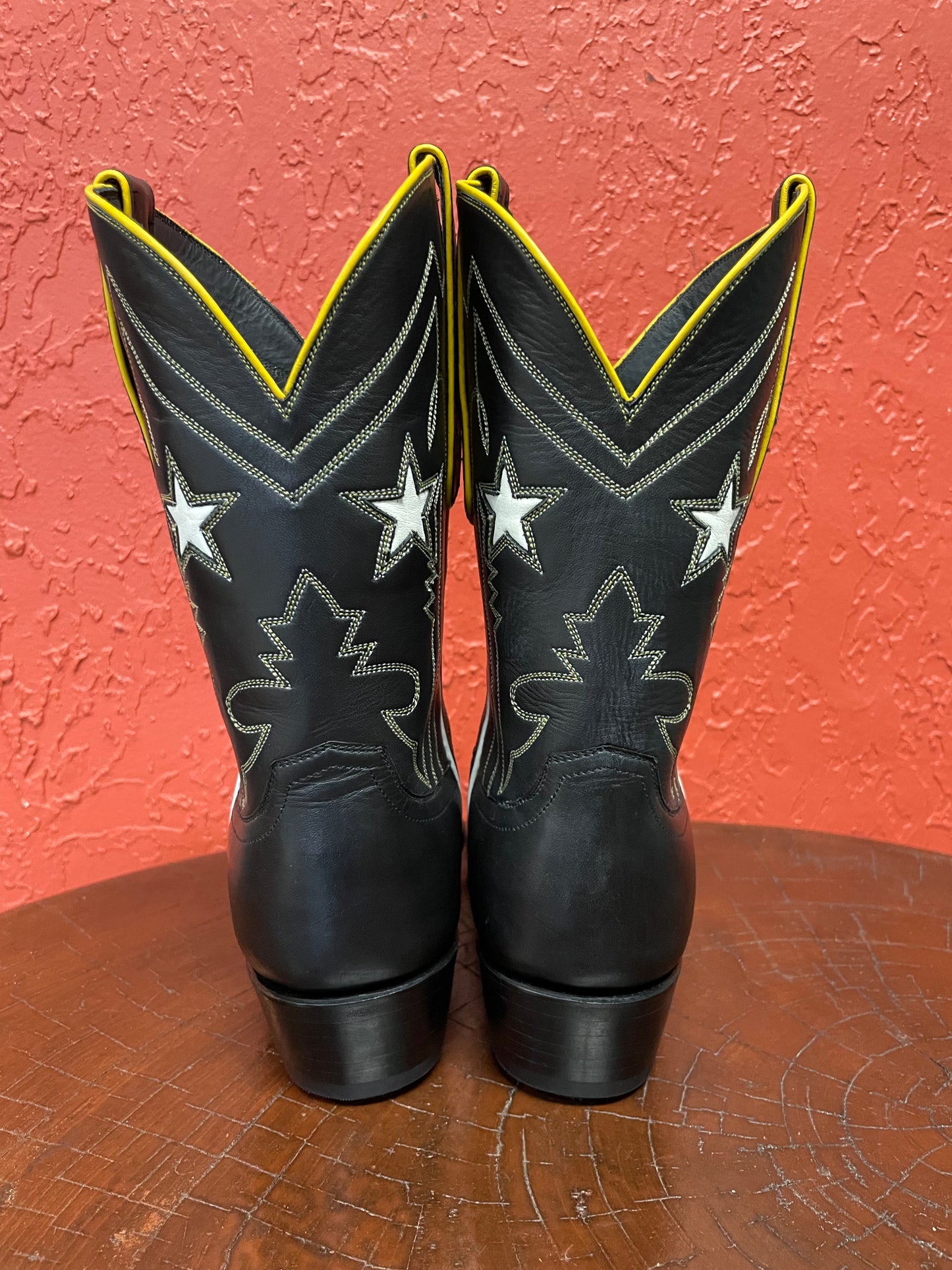 Men’s Blanc Stars En Noir Cowboy Boot