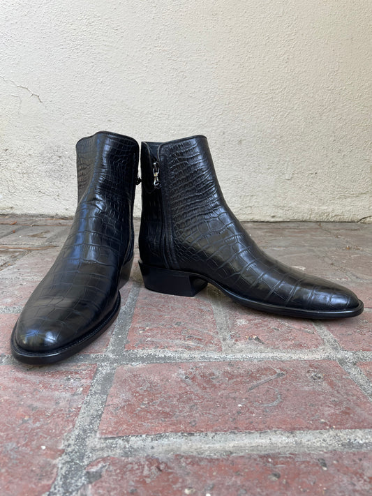 American Alligator Belly Zorro Noir