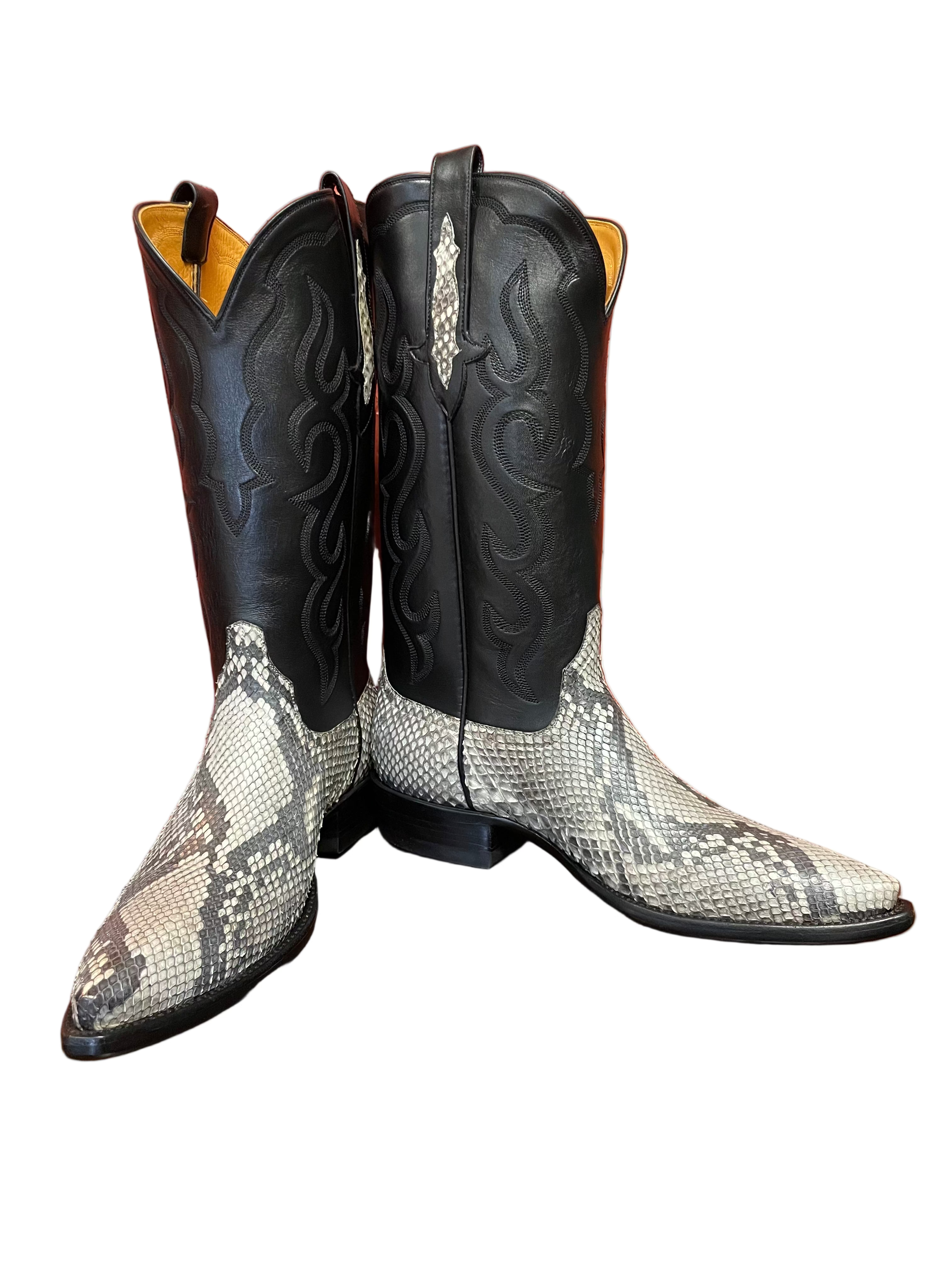 Homme Gris Et Blanc Python Cowboy – Routier L.A.