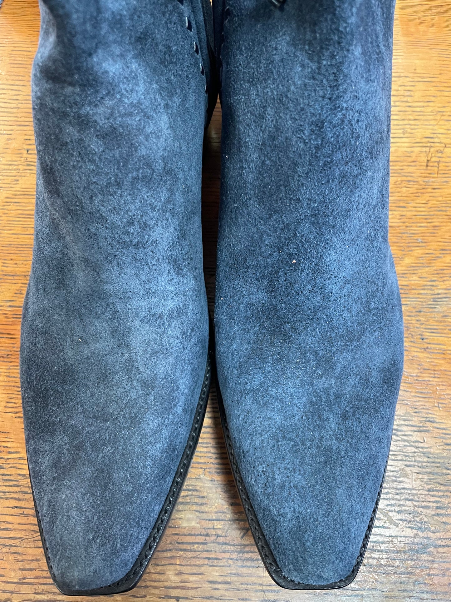 Aged Blue Lambsuede Zorro