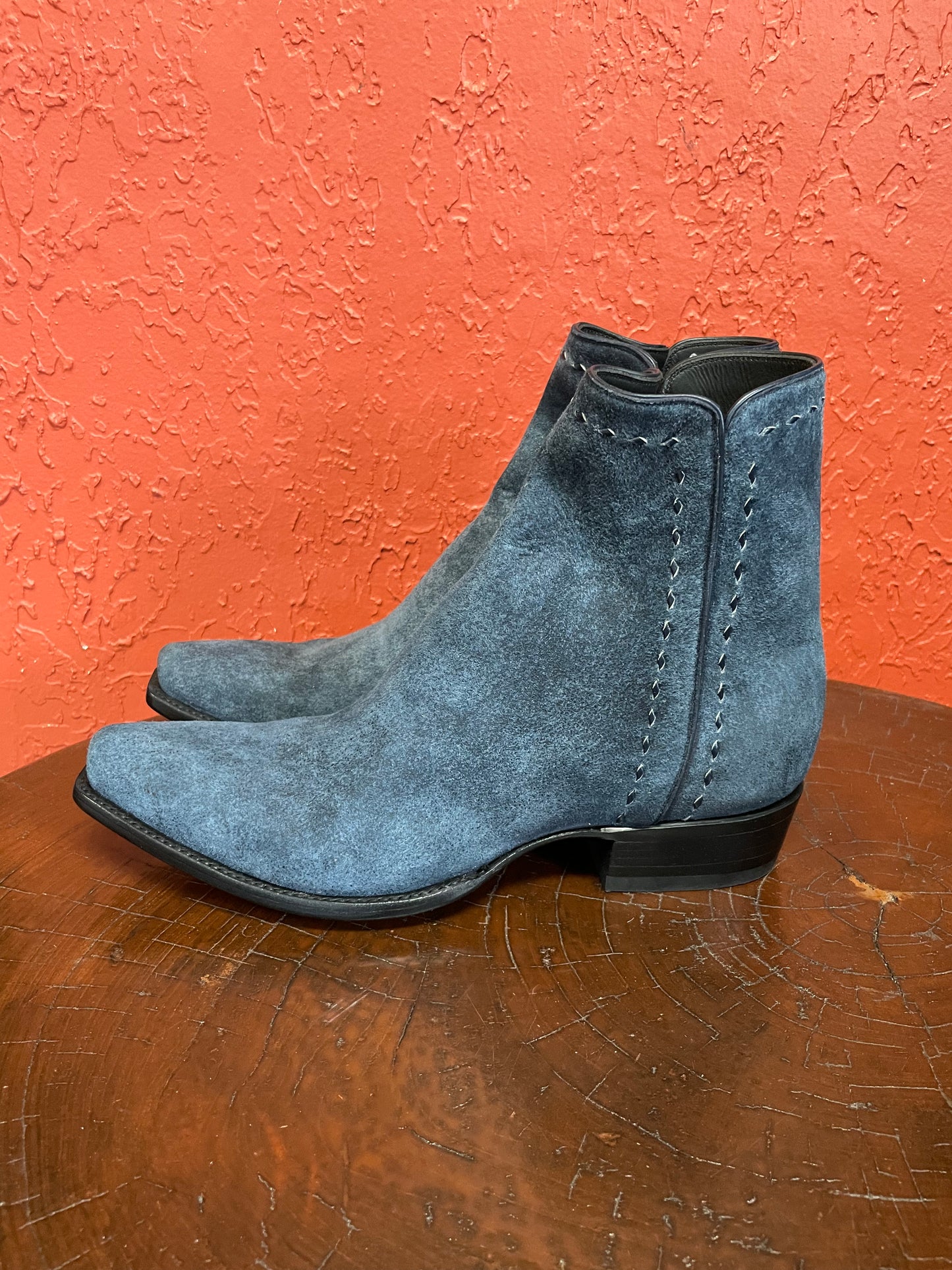 Aged Blue Lambsuede Zorro